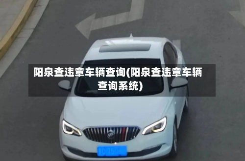 阳泉查违章车辆查询(阳泉查违章车辆查询系统)-第3张图片