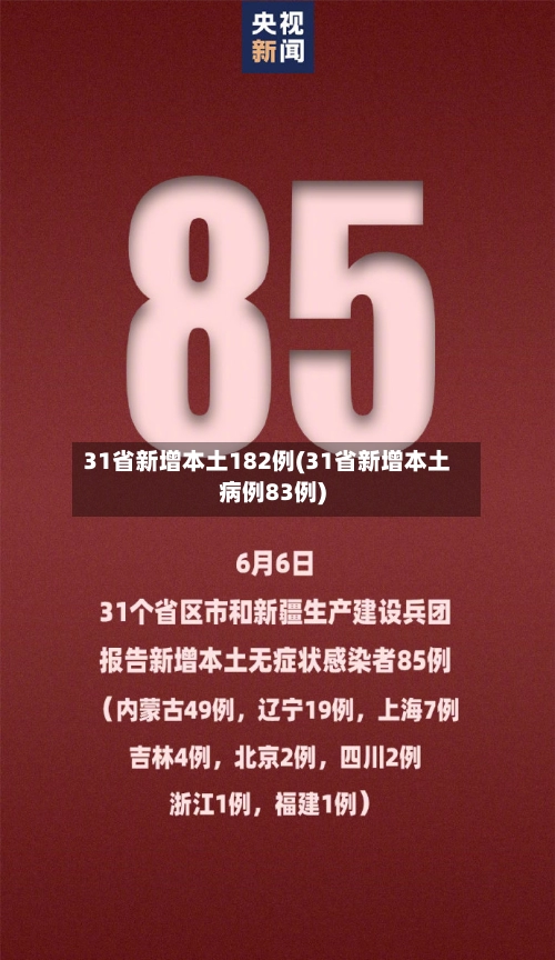 31省新增本土182例(31省新增本土病例83例)
